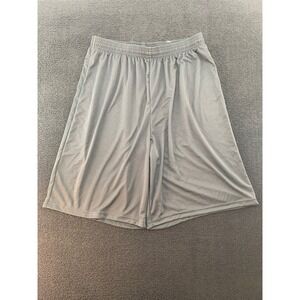 A4 Mens Athletic Shorts black Mesh Elastic Waist Drawstring Size Large